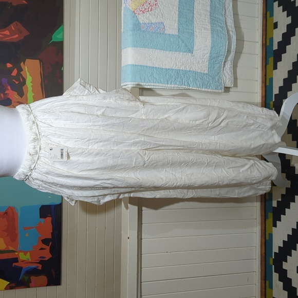 ******"SOLD*******NWT Free People white linen blend wide leg croppe - Picture 10 of 11